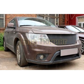 Защита радиатора Fiat Freemont 2013- black низ PREMIUM