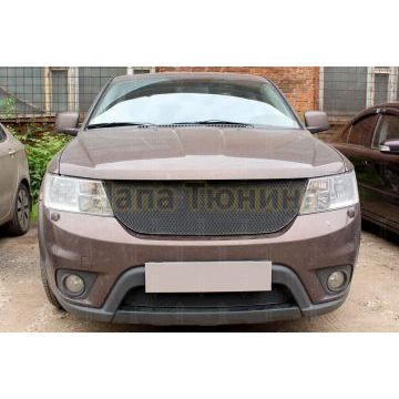 Защита радиатора Fiat Freemont 2013- black низ PREMIUM