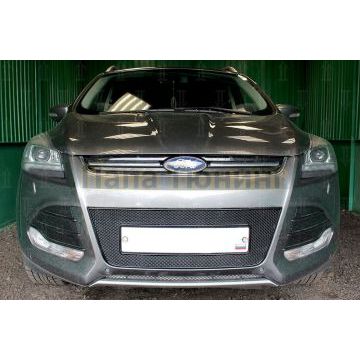 Защита радиатора Ford Kuga II 2013-2016 black PREMIUM