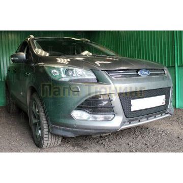 Защита радиатора Ford Kuga II 2013-2016 black PREMIUM