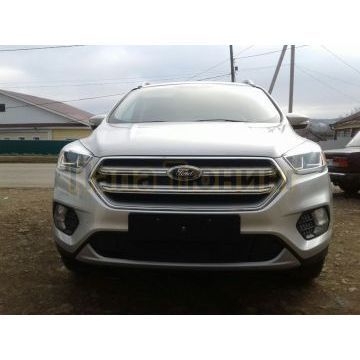 Защита радиатора Ford Kuga II 2016- black низ PREMIUM