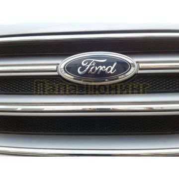 Защита радиатора Ford Kuga II 2016- black низ PREMIUM