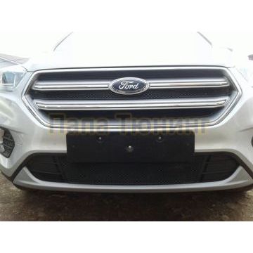 Защита радиатора Ford Kuga II 2016- black низ PREMIUM