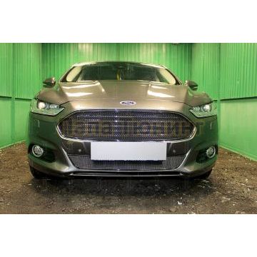 Защита радиатора Ford Mondeo V 2015- black верх PREMIUM