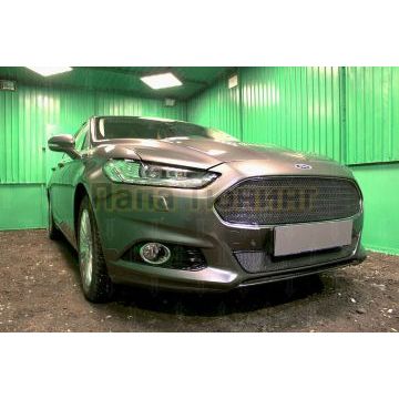Защита радиатора Ford Mondeo V 2015- black верх PREMIUM