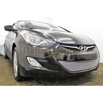 Защита радиатора Hyundai Elantra V (MD) 2011-2014 chrome PREMIUM