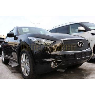 Защита радиатора Infiniti FX37 II 2010-2013/QX70 2013- black низ PREMIUM
