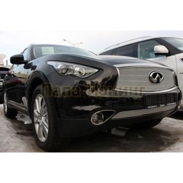 Защита радиатора Infiniti FX37 II 2010-2013/QX70 2013- chrome низ с FCW PREMIUM