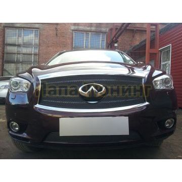Защита радиатора Infiniti JX35 2012-2014/QX60 2014-2016 black низ PREMIUM