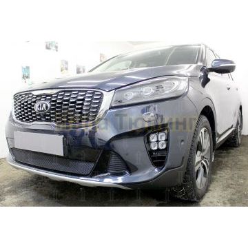 Защита радиатора Kia Sorento Prime 2017- black PREMIUM