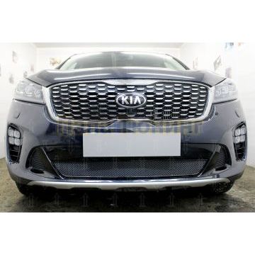 Защита радиатора Kia Sorento Prime 2017- black PREMIUM