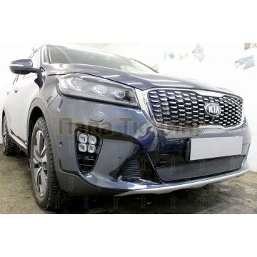 Защита радиатора Kia Sorento Prime 2017- black PREMIUM