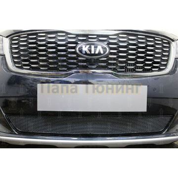 Защита радиатора Kia Sorento Prime 2017- black PREMIUM