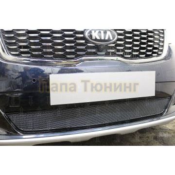 Защита радиатора Kia Sorento Prime 2017- black PREMIUM