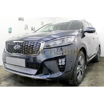 Защита радиатора Kia Sorento Prime 2017- chrome PREMIUM
