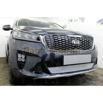 Защита радиатора Kia Sorento Prime 2017- chrome PREMIUM