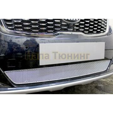 Защита радиатора Kia Sorento Prime 2017- chrome PREMIUM