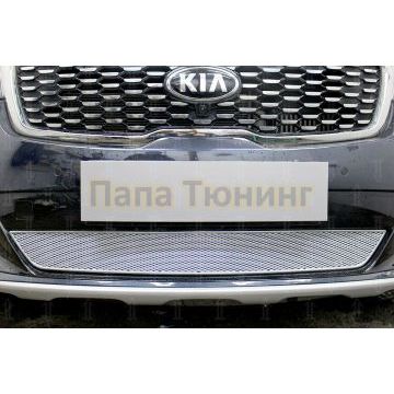 Защита радиатора Kia Sorento Prime 2017- chrome PREMIUM