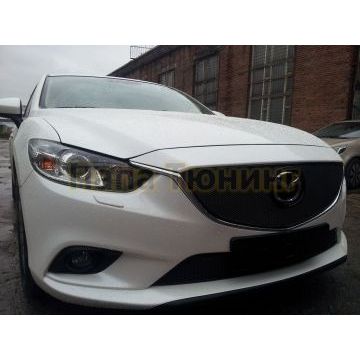 Защита радиатора Mazda 6 2012-2015 black низ PREMIUM