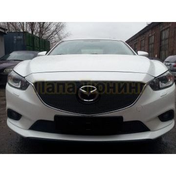 Защита радиатора Mazda 6 2012-2015 black низ PREMIUM