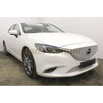 Защита радиатора Mazda 6 2015-2018 (Supreme, Supreme Plus, Executive) chrome верх PREMIUM