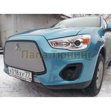 Защита радиатора Mitsubishi ASX 2013-2017 chrome низ PREMIUM