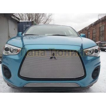Защита радиатора Mitsubishi ASX 2013-2017 chrome низ PREMIUM