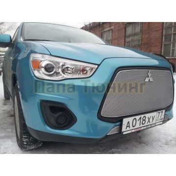 Защита радиатора Mitsubishi ASX 2013-2017 chrome низ PREMIUM