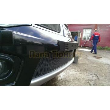 Защита радиатора Mitsubishi L200 2010-2013/Mitsubishi Pajero Sport 2008-2013 black низ PREMIUM