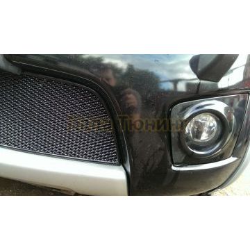 Защита радиатора Mitsubishi L200 2010-2013/Mitsubishi Pajero Sport 2008-2013 black низ PREMIUM
