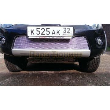 Защита радиатора Mitsubishi L200 2010-2013/Mitsubishi Pajero Sport 2008-2013 chrome низ PREMIUM