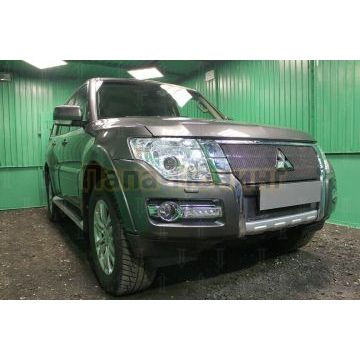 Защита радиатора Mitsubishi Pajero IV 2015- black низ PREMIUM