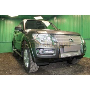 Защита радиатора Mitsubishi Pajero IV 2015- chrome низ PREMIUM