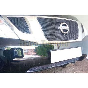 Защита радиатора Nissan Patrol 2010-2013 black низ с FCW PREMIUM