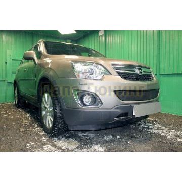 Защита радиатора Opel Antara I (рестайлинг) 2010- black середина PREMIUM