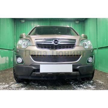 Защита радиатора Opel Antara I (рестайлинг) 2010- black середина PREMIUM