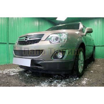 Защита радиатора Opel Antara I (рестайлинг) 2010- black середина PREMIUM