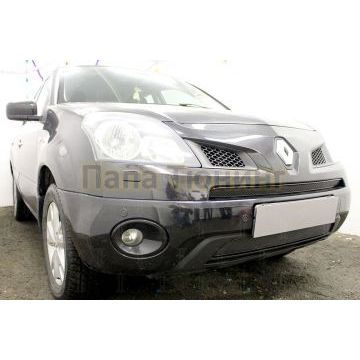 Защита радиатора Renault Koleos 2008-2011 black середина PREMIUM