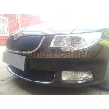 Защита радиатора Skoda Superb 2009-2013 black PREMIUM