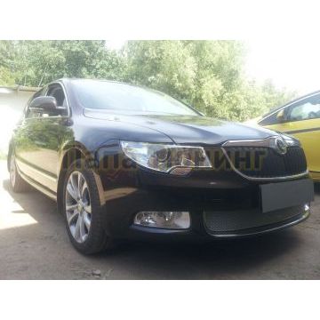 Защита радиатора Skoda Superb 2009-2013 chrome PREMIUM