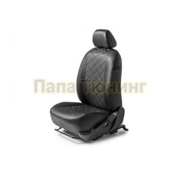 Чехол Экокожа Rival задняя спинка 40/60, рисунок Ромб для Mazda 3 BK Hb (кроме Dynamic Line) 2004-2010