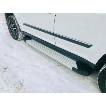 Пороги алюминиевые Rival Start для Chery Tiggo 5 2014-