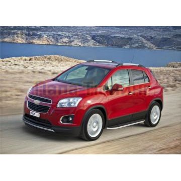 Пороги алюминиевые Rival Premium для Opel Mokka/Chevrolet Tracker 2012-2021