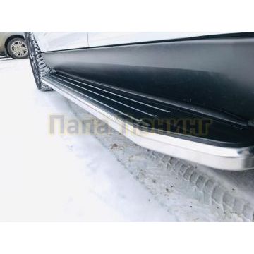 Пороги алюминиевые Rival Premium для Nissan Murano 2009-2016