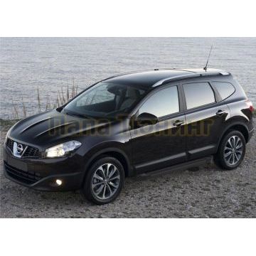 Пороги алюминиевые Rival Black Start для Nissan Qashqai/X-Trail T32/Renault Koleos 2014-