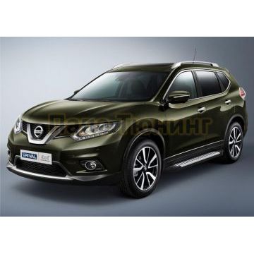 Пороги алюминиевые Rival BMW-Style для Nissan Qashqai/X-Trail T32/Renault Koleos 2014-