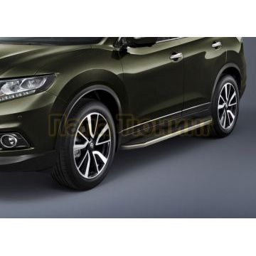 Пороги алюминиевые Rival Premium для Nissan Qashqai/X-Trail T32/Renault Koleos 2014-