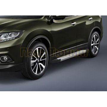 Пороги алюминиевые Rival Start для Nissan Qashqai/X-Trail T32/Renault Koleos 2014-