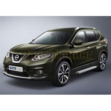 Пороги алюминиевые Rival Start для Nissan Qashqai/X-Trail T32/Renault Koleos 2014-