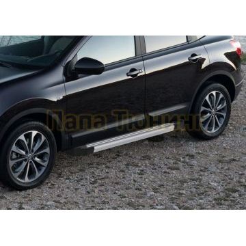 Пороги алюминиевые Rival Start для Nissan Qashqai/X-Trail T32/Renault Koleos 2014-